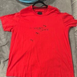 Givenchy Red Short Sleeve Tee